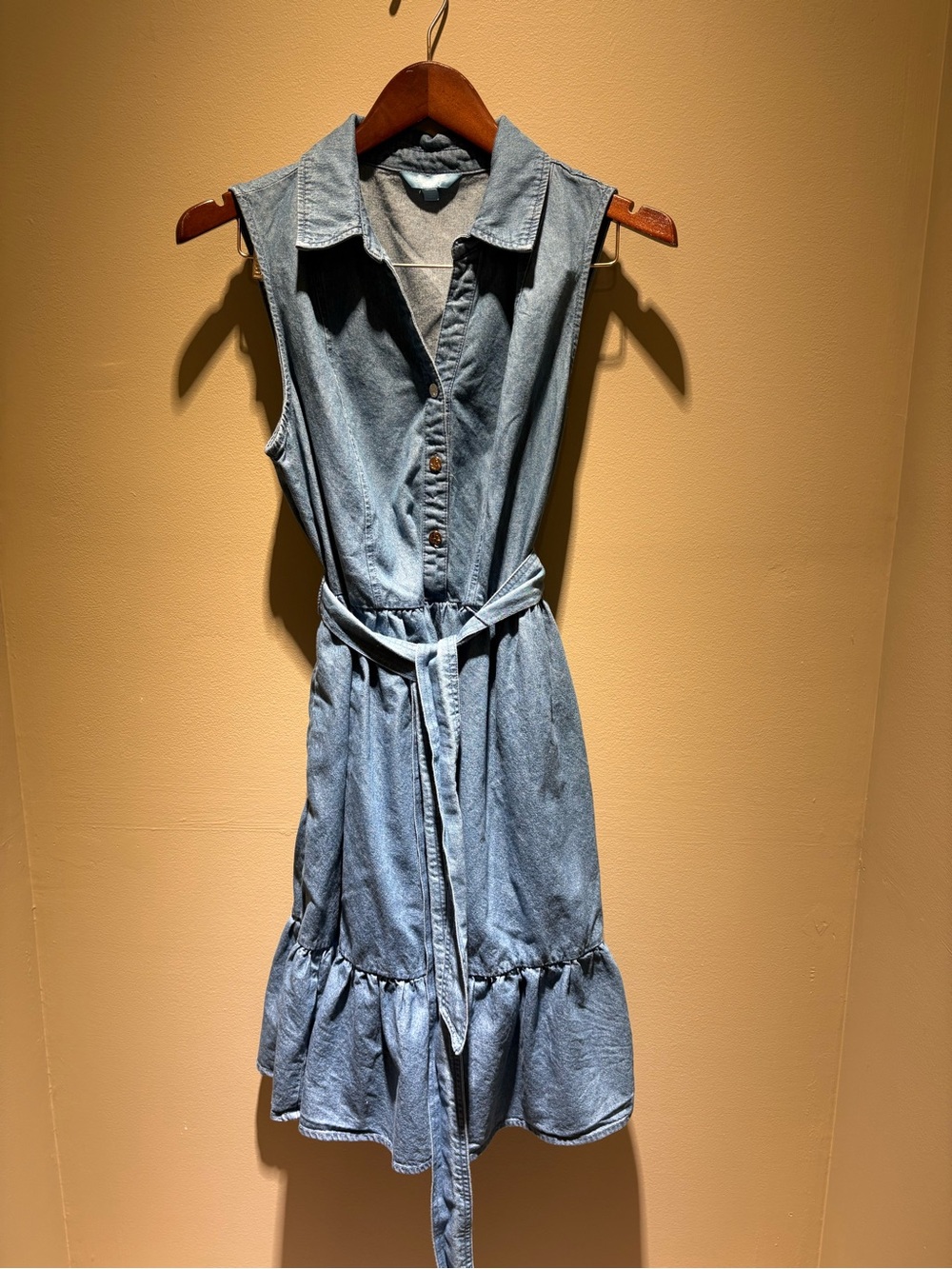 Draper James RSVP Chambray Denim Shirt Dress — Size L